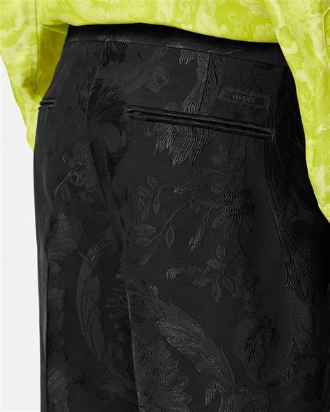 versace baroque print pants|Versace Barocco Jacquard Pants .